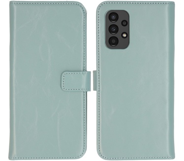 Selencia Echt Lederen Bookcase Samsung Galaxy A13 (4G) - Air Blue