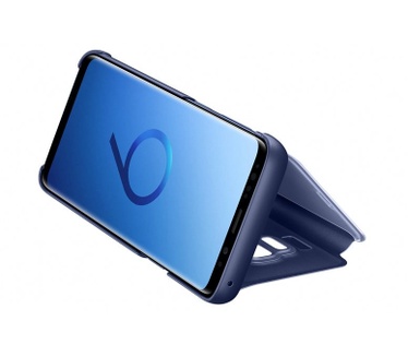 Samsung Galaxy S9 Clear-View Standing Cover  Blauw