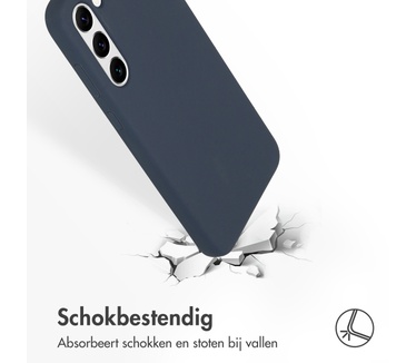 Accezz Liquid Silicone Backcover Samsung Galaxy S23 Plus - Donkerblauw