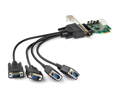 Startech.com 4-poorts PCI Express RS232 seriële adapterkaart 16950 UART