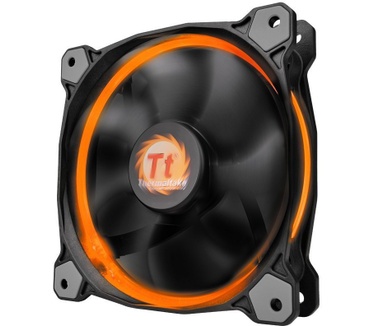 Thermaltake CL-F042-PL12SW-B. Soort: Ventilator, Ventilator diameter: 12 cm, Minimum centrifugesnelheid: 800 RPM. Kleur van het product: Zwart, Belichting: LED. Nominale netspanning: 0,21 A, Typisch stroomverbruik: 2,52 W. Maten ventilator (b x d x h): 12
