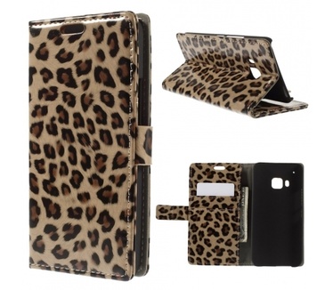 Kees Luipaard Print Portemonnee Hoesje HTC One M9