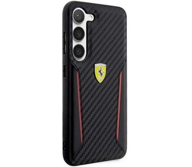 Ferrari Carbon Back Case - Samsung Galaxy S23 Plus (G916) - Zwart Zwart