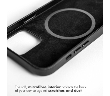 Accezz Leather Backcover MagSafe iPhone 15 Plus - Zwart