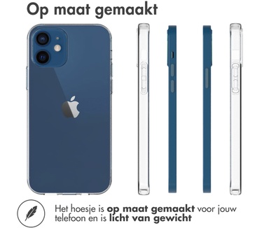 Accezz Clear Backcover (IPhone 12 Mini) Transparant