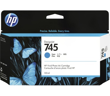 HP 745 cyaan DesignJet inktcartridge, 130 ml