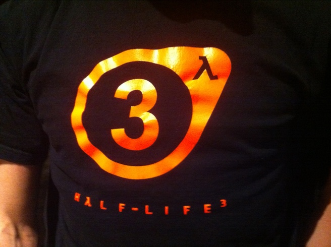Logo Half-Life 3 op Valve t-shirt