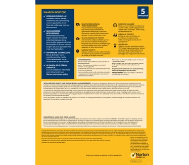 Symantec Norton 360 Deluxe 2020 | Antivirussoftware voor 5 Apparaten met Automatische Verlenging | 1 Jaar | Secure VPN en Password Manager | PCs, Macs, tablets en smartphones