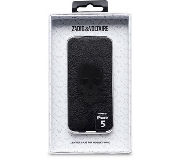 ZADIG & VOLTAIRE Zadig & Voltaire Grained Leather Flip Case Apple iPhone 5 Black