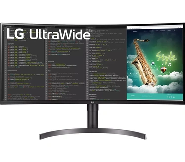 LG 35WN75CN-B Zwart (zwarte voet, zwarte achterkant)