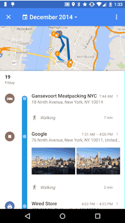 Google location history