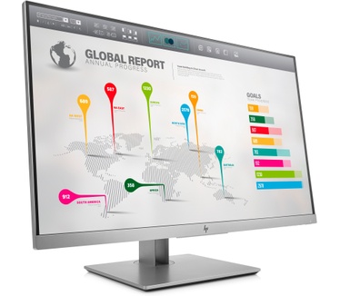 HP EliteDisplay E273q (1FH52AA) Zilver, Zwart