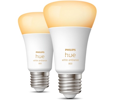 Philips Hue White Ambiance E27 800 lumen Bluetooth (2-pack)