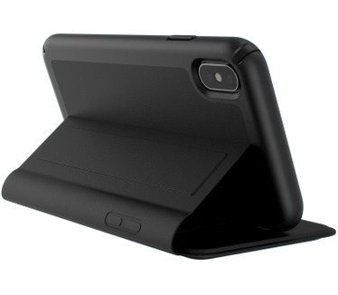 Speck Presidio Folio Leather iPhone XS Max (iPhone XS Max) Zwart