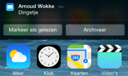 Notificaties met knoppen op iOS 8
