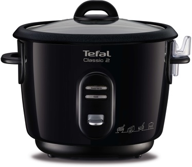 Tefal Rijstkoker classic zwart 6 kops + stoommand RK1028