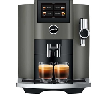 Jura S8 - Volautomatische espressomachine - Dark Inox - EB - incl. gratis schoonmaakpakket twv 37,99 en gratis koffiebonen van LUDIQX Koffie