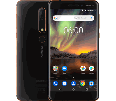 Nokia 6 (2018) 4GB ram, 64GB opslag Zwart