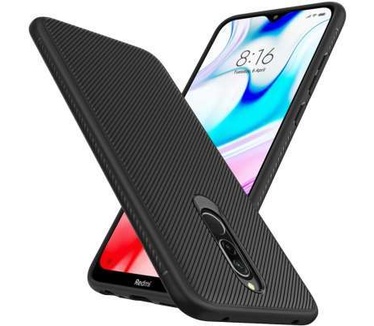 qMust Xiaomi Redmi 8 / 8A Texture TPU Case - Zwart