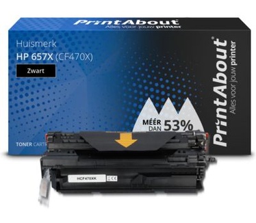 PrintAbout Huismerk HP 657X (CF470X) Toner Zwart Hoge capaciteit