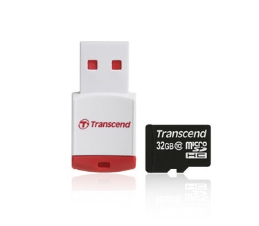Transcend 32GB microSDHC Class 10 with P3 Card Reader
