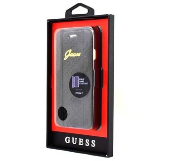 Guess Originele Scarlett Bookcase hoesje voor de iPhone 7 - Zwart Zwart