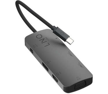 Linq LQ48019 - 7in1 4K Triple Display HDMI Adapter with PD and Peripheral Ports