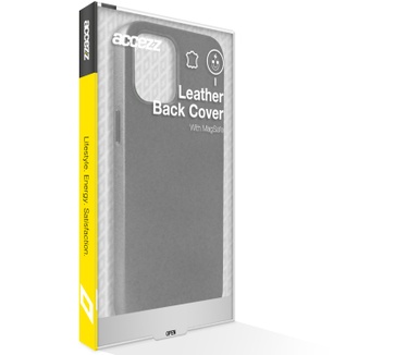 Accezz Leather Backcover met MagSafe iPhone 13 Pro Max - Zwart