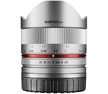 Walimex Pro 8mm f/2.8 Fis-Eye II (Fujifilm X) Zilver