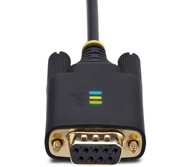Startech.com 2m USB naar Null Modem Adapter/Converter Kabel, COM Retention, FTDI, USB-A naar DB9 RS232, Verwisselbare DB9 Schroeven/Moeren, ESD Besherming, Windows/macOS/Linux Zwart