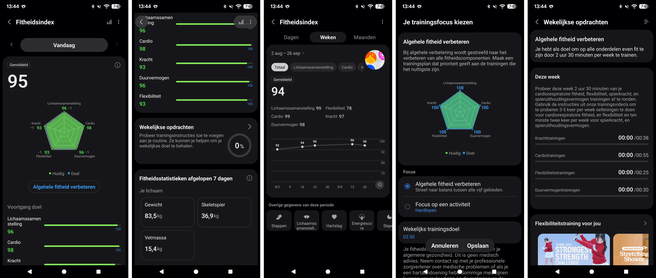 Fitnessindex in Samsung Health
