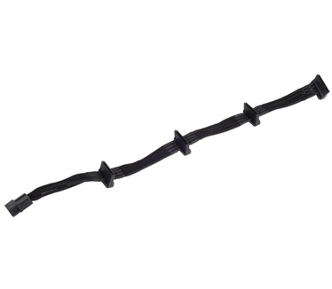 Silverstone 1 x 4pin to 4 x SATA connectors, Black Zwart