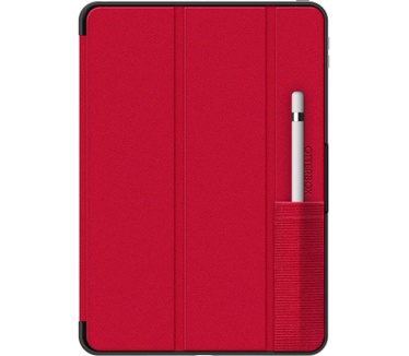 Otterbox OtterBox Symmetry Folio-hoes voor iPad 7th/8th/9th gen, schokbestendig, valbestendig, dunne beschermende folio-hoes, getest volgens militaire standaard, Rood, Geen retailverpakking