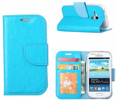 Luxe Lederen Bookcase hoesje voor de Samsung Galaxy S3 Mini - Blauw (Samsung Galaxy S3 Mini) Blauw