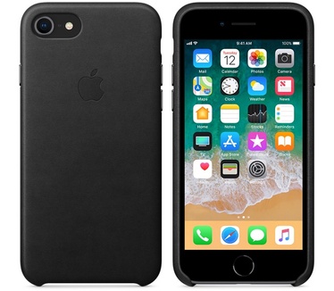 Apple Leren hoesje voor iPhone 8/7  Zwart