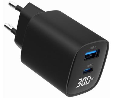 Gembird TA-UC-PDQC30LCD-BK-01