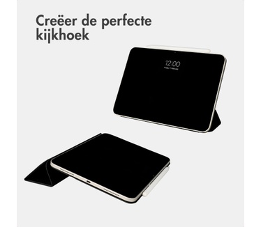 Accezz Leather Trifold Bookcase Apple iPad Pro 13 (2025) M5 / (2024) M4 - Zwart