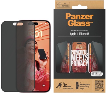 PanzerGlass Privacy Screen Protector iPhone 2023 6.1 Ultra-Wide Fit