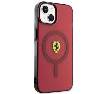 Ferrari Translucent Back Case - Apple iPhone 14 (6.1") - Rood Rood