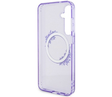 Guess Flowers Wreath Back Case - Samsung Galaxy S24 - Paars Paars
