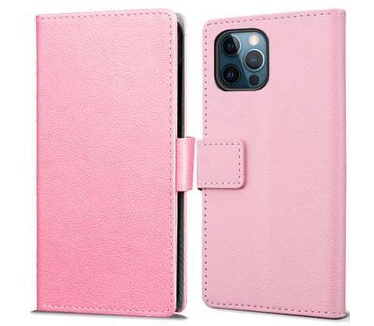 qMust Apple iPhone 12/12 Pro Wallet Hoesje Roze