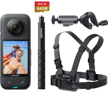 Insta360 X3 Fiets ComboX3 + Bike Accessory Bundle + 64G SD Card + 114CM Selfie Stick