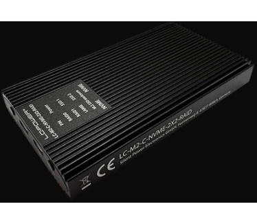 LC-Power LC-M2-C-NVMe-2X2-RAID Zwart