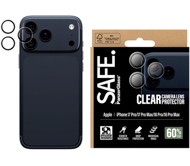 PanzerGlass SAFE. by PanzerGlass® Camera Lens Protector Transparent iPhone 17 Pro | iPhone 17 Pro Max | iPhone 16 Pro | 16 Pro Max