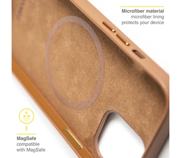 Accezz Leather Backcover met MagSafe iPhone 12 Pro Max - Bruin (iPhone 12 Pro Max) Bruin