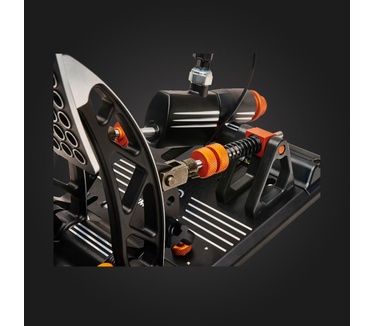 Asetek SimSports Invicta Sim Racing Pedals, Brake/Throttle Aluminium, Antraciet, RGB, Zwart