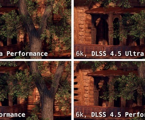 DLSS 3 versus DLSS 4.5 op 6k-resolutie