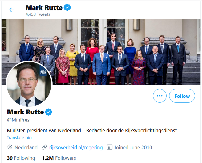 Minpres Twitter (verified)