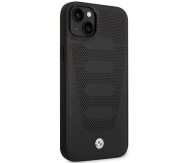 BMW Leather Seats Pattern Back Case Apple iPhone 14 (6.1") Zwart Zwart