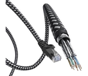Allteq F/UTP Kabel - 0.5 meter - Wit, Zwart